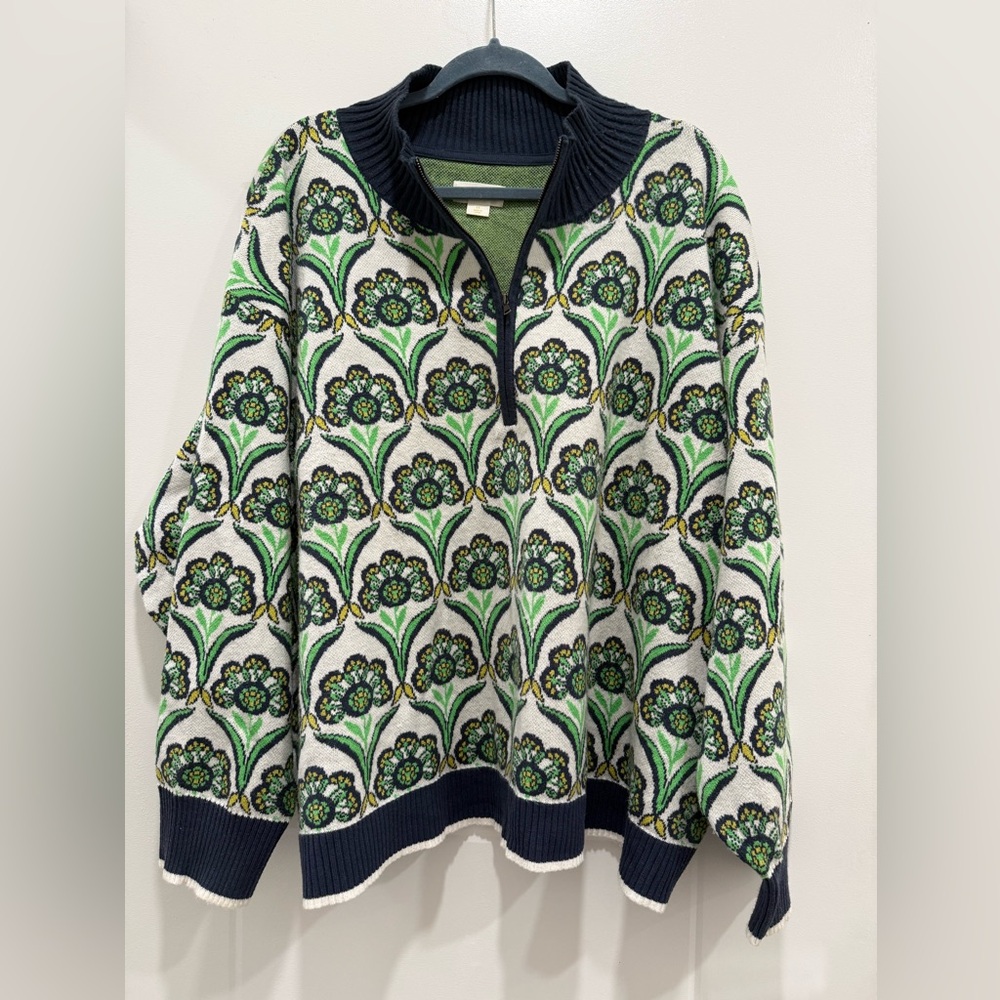 The Montana Mock-Neck Quarter Zip Sweater by Maeve